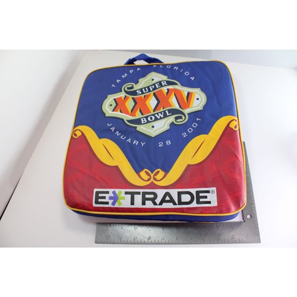 Super Bowl XXXV Seat Cushion E Trade Half Time Show 2001 35 77062 Vintage - Picture 3 of 3